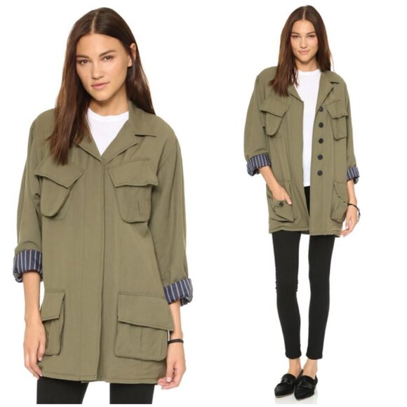 💕SMYTH💕 Oversized Army Jacket ~ Surplus Small - Picture 10 of 16